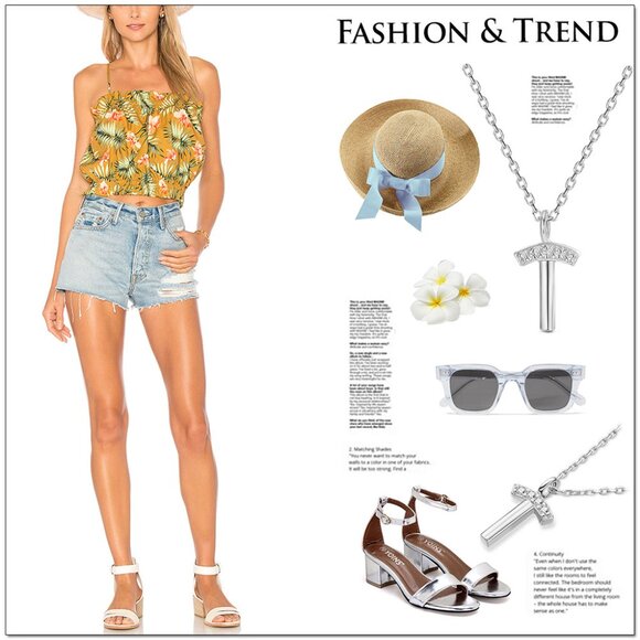 SHEGRACE 925 Sterling Silver Initial Letter T Pendant Necklace W Cubic Zirconia - Picture 6 of 7